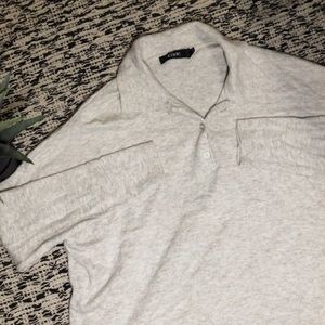 Oversized polo sweater